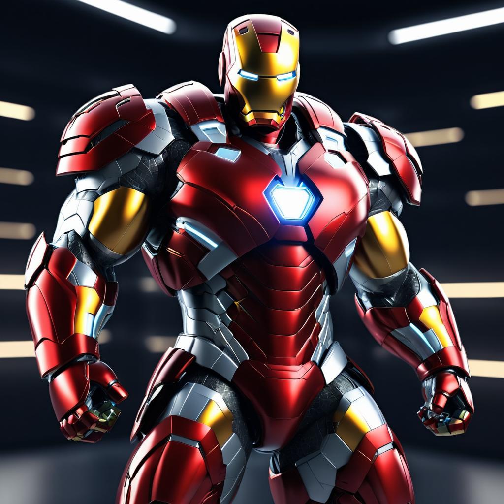 Muscular Iron Man: A Brilliant Inventor