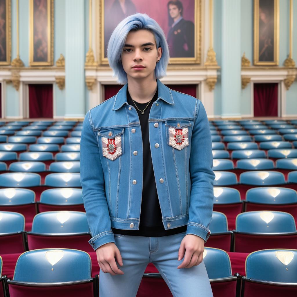 Young Man in Denim at Buckingham Palace