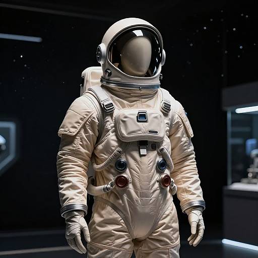 Futuristic Beige Space Suit Mannequin
