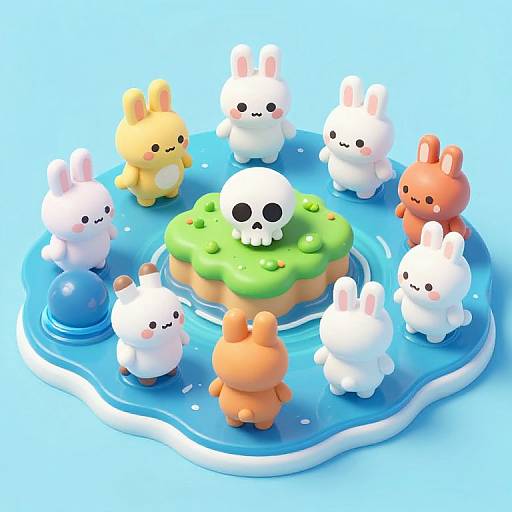 Kawaii 3D Cartoon Superpower Island