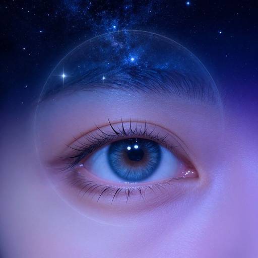 Surreal Photo Blend with Celestial Eye