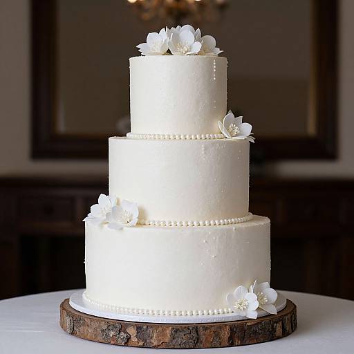 Elegant Three-Tiered Wedding Cake