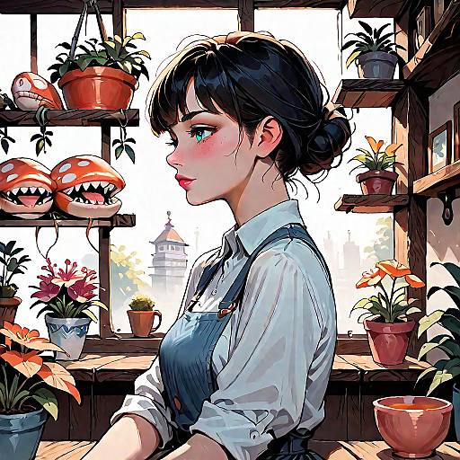 Piranha Plant on Cafe Shelf