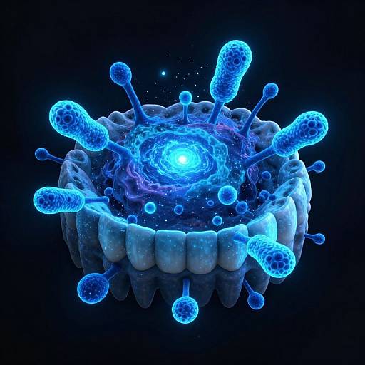 Cosmic Teeth Galaxy 3D Render