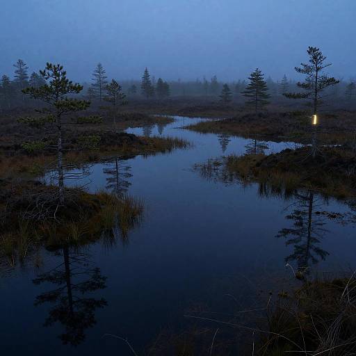 Surreal Floodplain Foggy Landscape