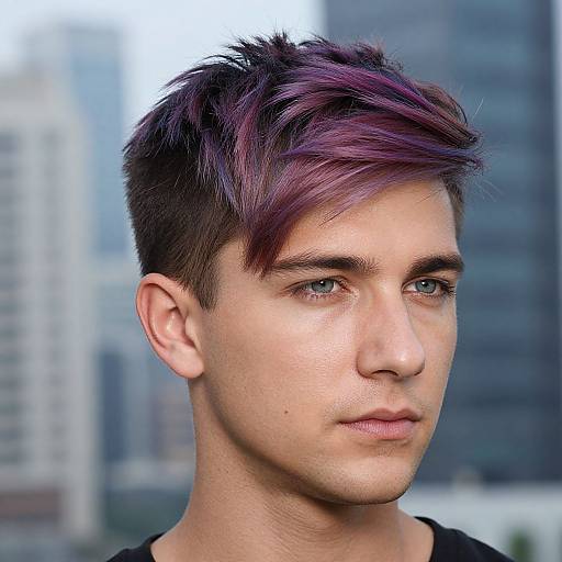 Vivid Hair Color on Fit Man