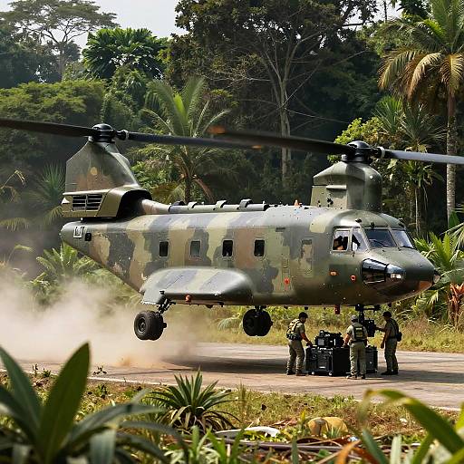 Massive VTOL Dropship Jungle Landing