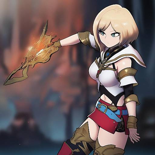 Illustration of Ashelia b'nargin dalmasca, final fantasy in the style of Madcore