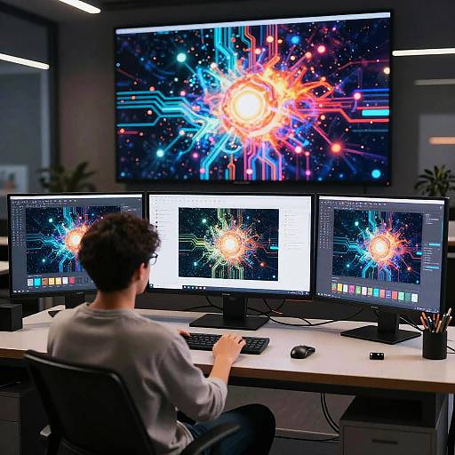 Collaborative AI Art Studio Visualization