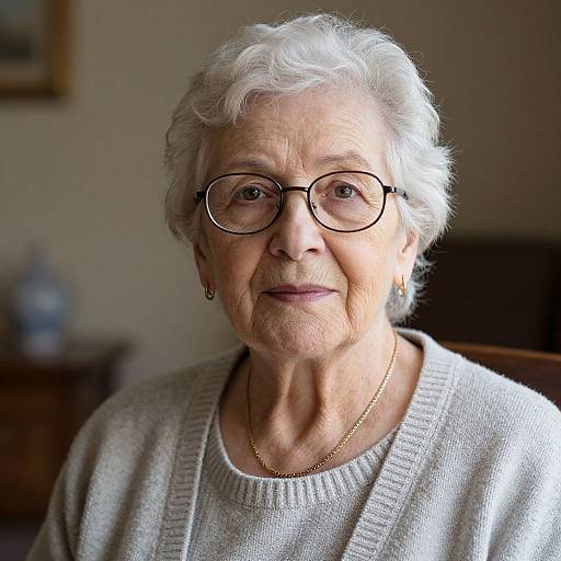 Realistic Portrait of Elderly Woman