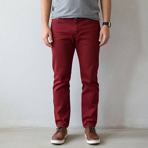 Man in Casual Outfit with Earphones