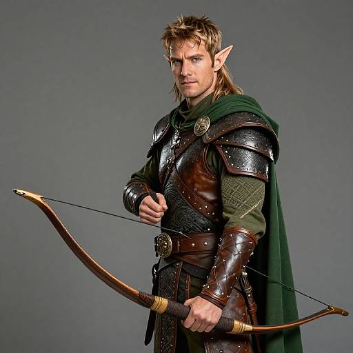 Bold Male Wood Elf Ranger Portrait