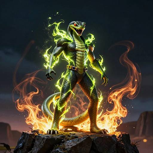 Crotalus Snake Suit with Electric Energy