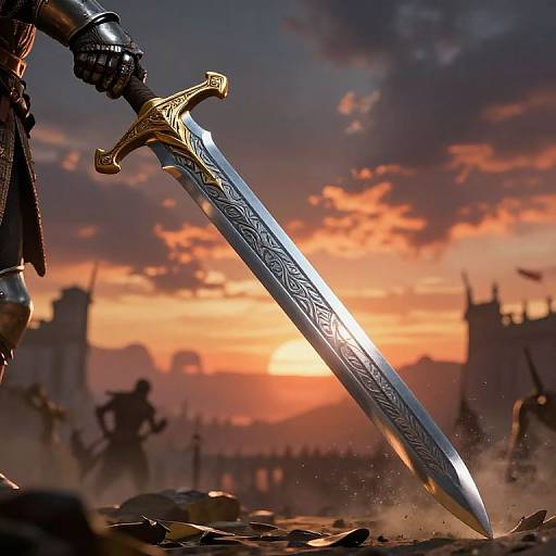 Epic Ornate Longsword with Dragon Hilt