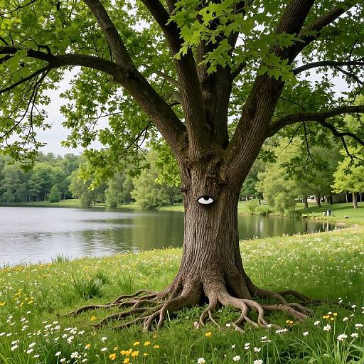 Whimsical Sycamore with Mysterious Eye