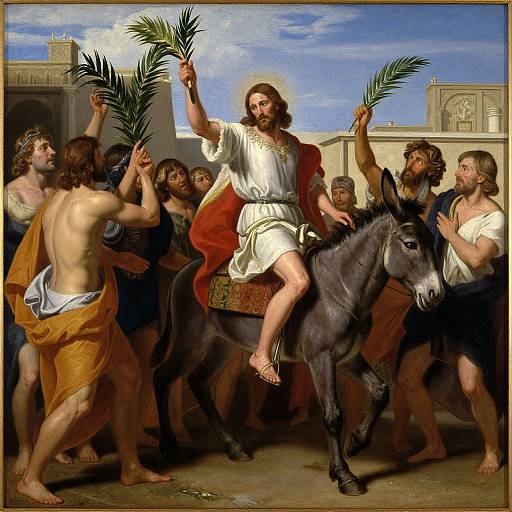 Jesus Riding Donkey on Palm Sunday