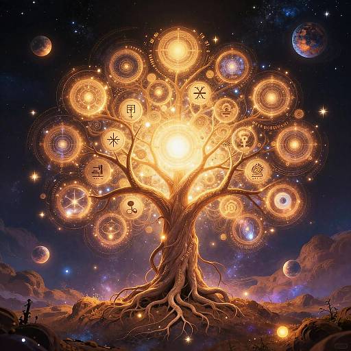 Radiant Akashic Tree of Knowledge