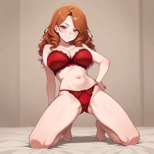Petite Beauty in Lingerie with Curly Hair Petite Beauty in Lingerie with Curly Hair