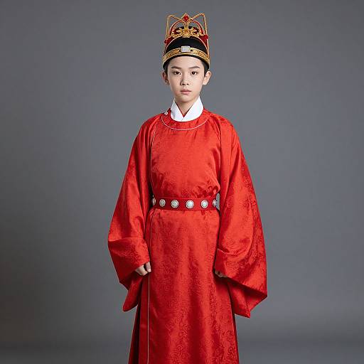 Red Royal Chinese Costume Boy