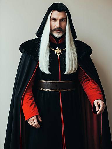 Man in Vlad Plasmius Cosplay Costume