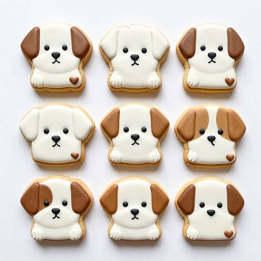 Adorable Puppy Sugar Cookies Set