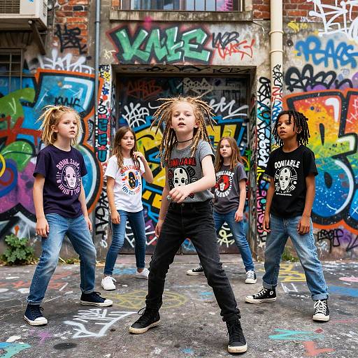 Youthful Dreads in Vibrant Alley
