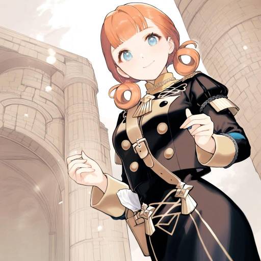 Illustration of Annette fantine dominic, fire emblem in the style of Sunaba suzume