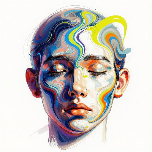 Abstract Faces with Fluid Lines