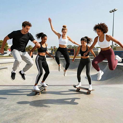 Dynamic Athleisure Modelshoot in Skate Park