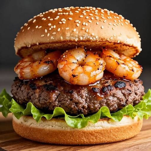 Glistening Surf and Turf Burger