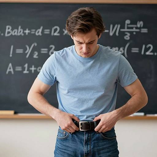 Superhero Struggling with Math