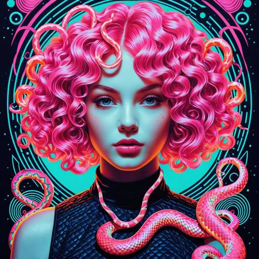 Psychedelic Art with Neon Elements
