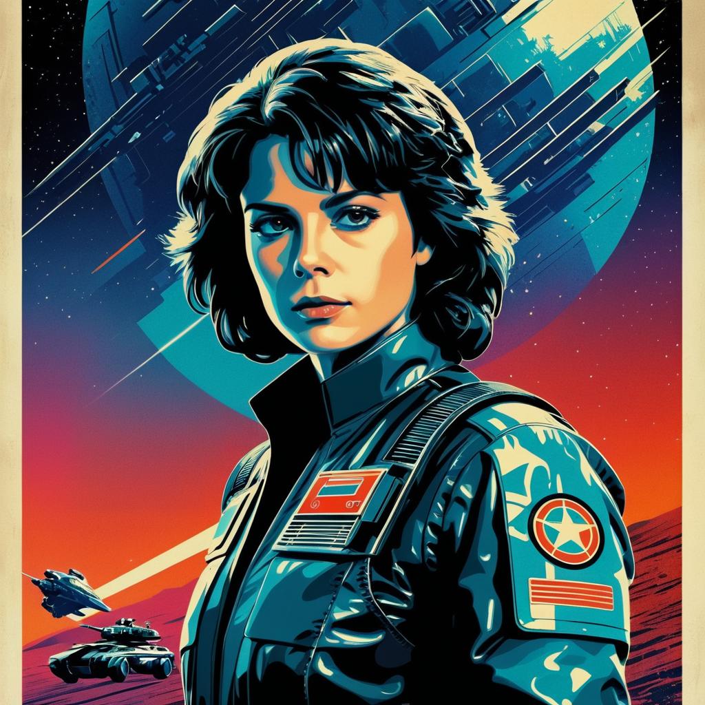 Retrofuturistic Sci-Fi Poster Featuring Ripley