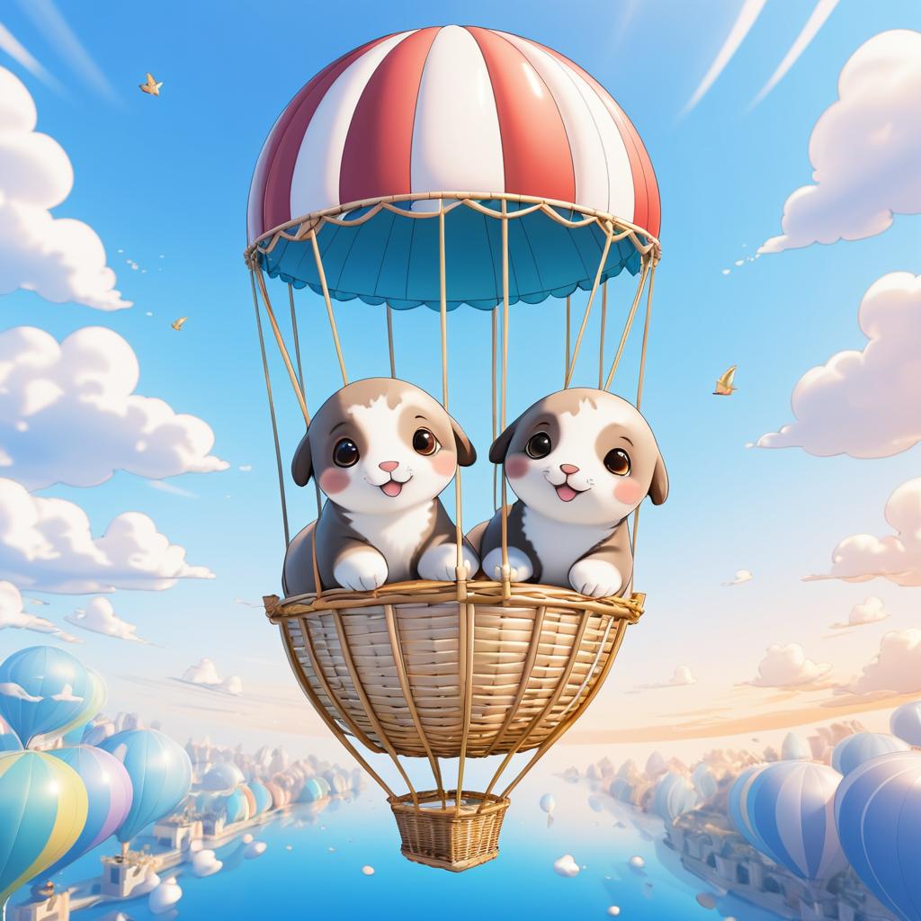 Adorable Seal Pups in Hot Air Balloon