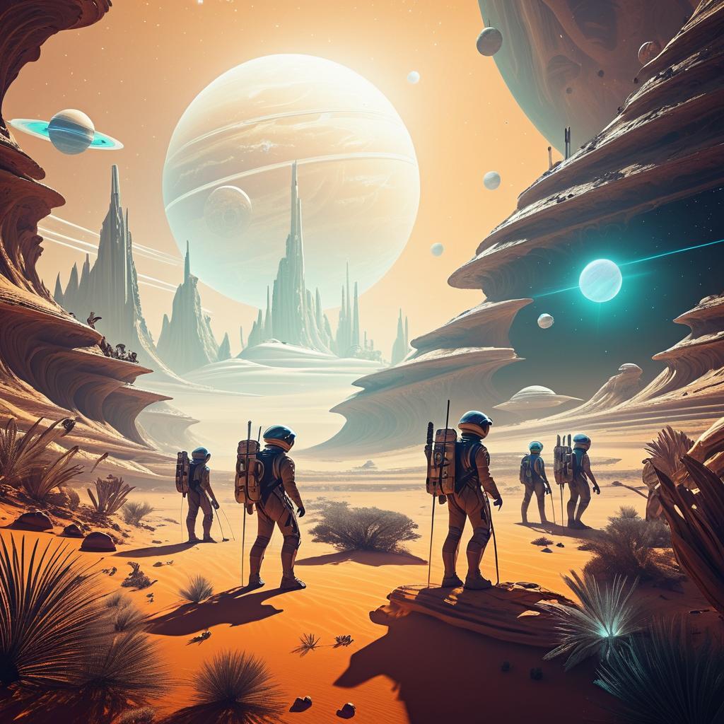 Explorers on an Alien Planet Adventure