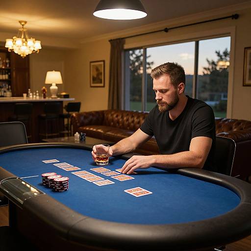 Elegant Poker Night in Luxury Bar