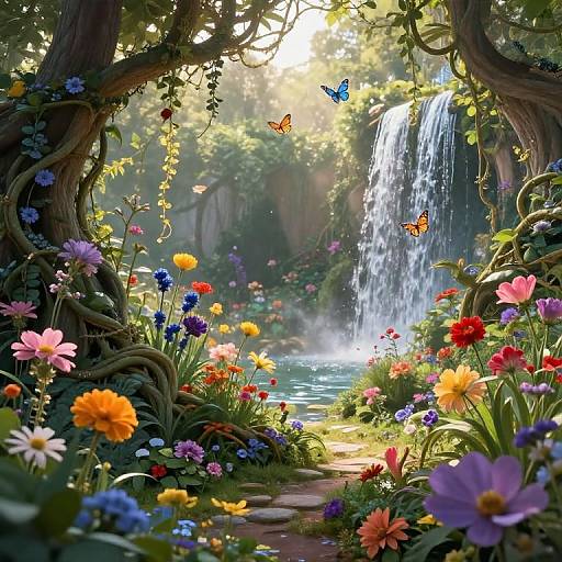 Realistic Mystical Fairy Tale Garden