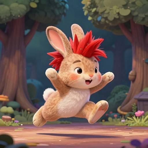 Impressionist Punk Rabbit Stage Diving