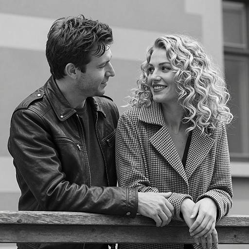 Candid Love: A Black-and-White Moment