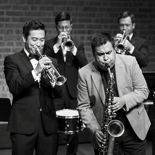 Vintage Jazz Band in Black and White