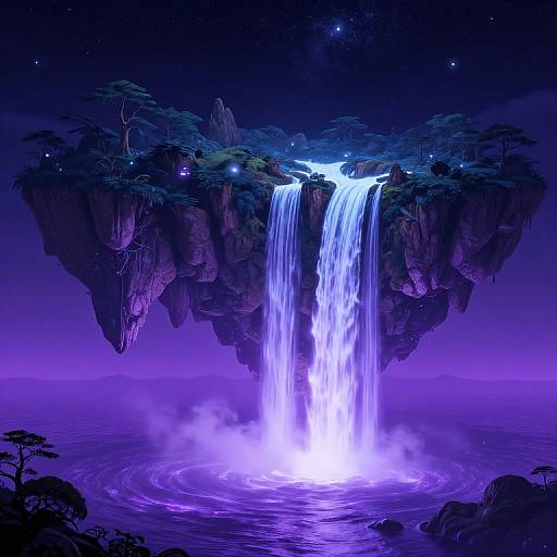 Surreal Floating Islands Landscape