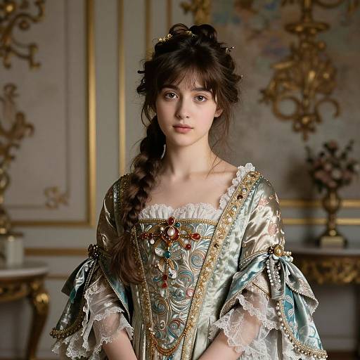 Ethereal Portrait in Ornate Dress