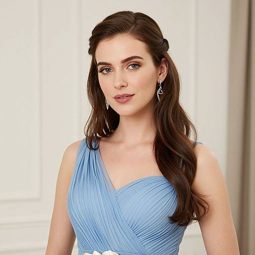 Realistic One-Shoulder Bridesmaid Portrait