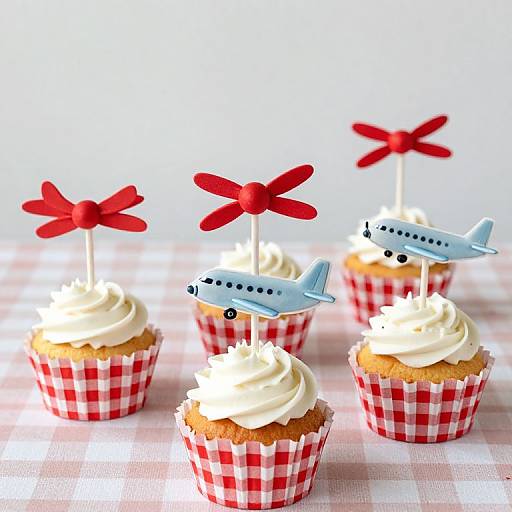 Whimsical Airplane-Themed Cupcakes