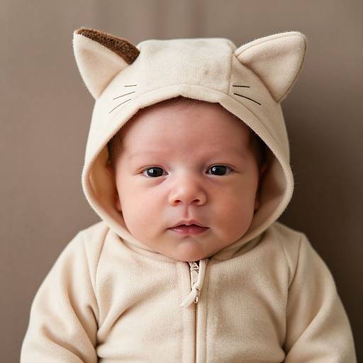 Realistic Newborn Kitty Costume Boy