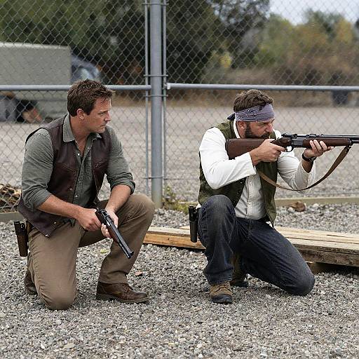 Dramatic Standoff in Gravel Yard