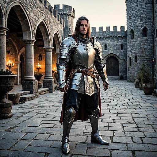 Dawn Castle Courtyard Armored Paladin