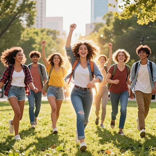 Vibrant Youth Aura in Urban Park