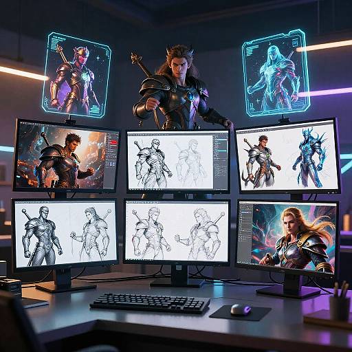 Futuristic Character Drawing Studio