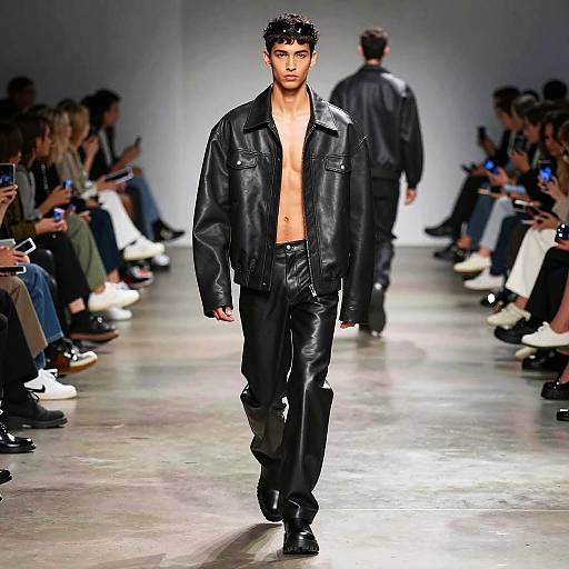 Modern Fashion Week Hispanic Male Model